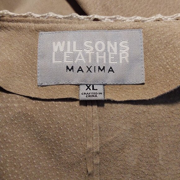 Vintage Wilson's Suede Crochet Boho Jacket & Mid-Rise Pants Matching Set - XL/10 - Picture 12 of 16